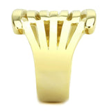 TK3717 - IP Gold(Ion Plating) Stainless Steel Ring with No Stone - Alamode