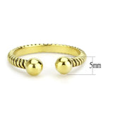 TK3719 - IP Gold(Ion Plating) Stainless Steel Ring with No Stone - Alamode - Flyclothing LLC