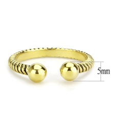 TK3719 - IP Gold(Ion Plating) Stainless Steel Ring with No Stone