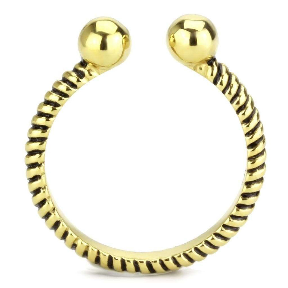 TK3719 - IP Gold(Ion Plating) Stainless Steel Ring with No Stone - Alamode - Flyclothing LLC