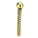 TK3719 - IP Gold(Ion Plating) Stainless Steel Ring with No Stone - Alamode - Flyclothing LLC
