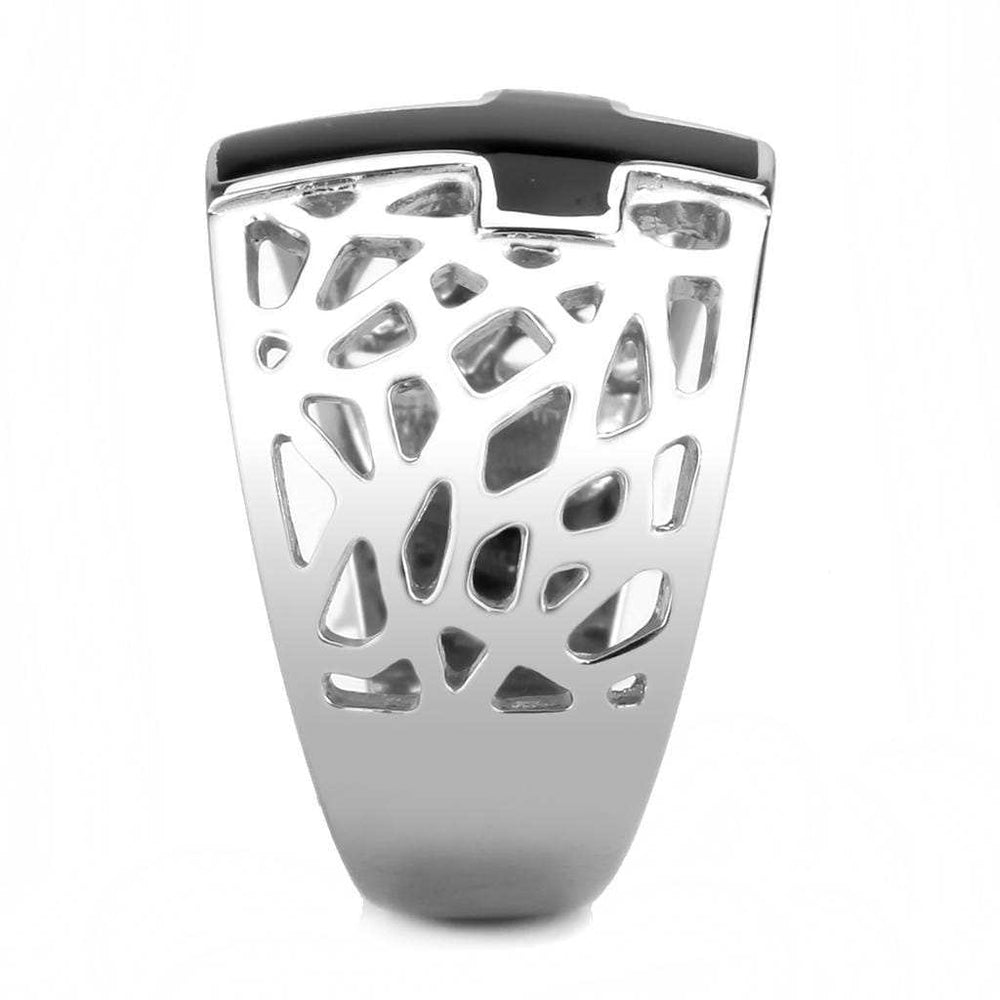 TK3720 - High polished (no plating) Stainless Steel Ring with No Stone - Alamode - Flyclothing LLC