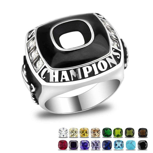 TK3728 - High polished (no plating) Stainless Steel Ring with Synthetic Spinel in Montana - Alamode - Flyclothing LLC