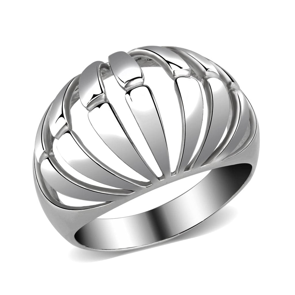 TK3732 High polished Stainless Steel Ring with NoStone in No Stone - Alamode