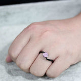 TK3739 IP Black Stainless Steel Ring with AAA Grade CZ in Rose - Alamode - Flyclothing LLC
