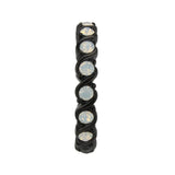 TK3744 IP Black Stainless Steel Ring with Top Grade Crystal in White - Alamode - Flyclothing LLC