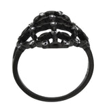 TK3749 IP Black Stainless Steel Ring with AAA Grade CZ in Clear - Alamode