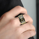 TK3760 - IP Gold(Ion Plating) Stainless Steel Ring with Top Grade Crystal in Clear - Alamode - Flyclothing LLC