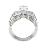 TK3777 - High polished (no plating) Stainless Steel Ring with AAA Grade CZ in Clear - Alamode - Flyclothing LLC