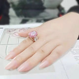 TK3789 - IP Rose Gold(Ion Plating) Stainless Steel Ring with AAA Grade CZ in Rose - Alamode - Flyclothing LLC