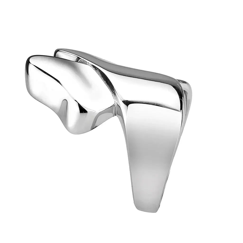 TK3798 - High polished (no plating) Stainless Steel Ring with NoStone in No Stone - Alamode - Flyclothing LLC