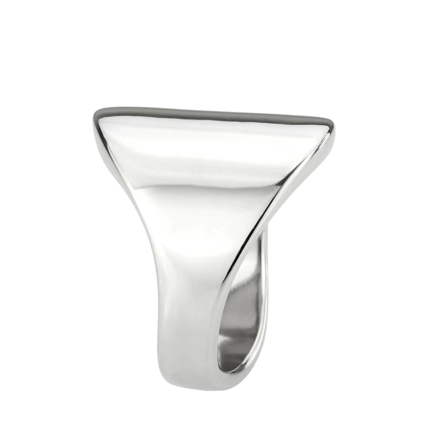 TK3801 - High polished (no plating) Stainless Steel Ring with NoStone in No Stone - Alamode - Flyclothing LLC