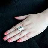 TK3801 - High polished (no plating) Stainless Steel Ring with NoStone in No Stone - Alamode - Flyclothing LLC