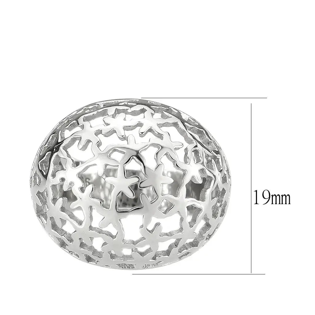 TK3802 - High polished (no plating) Stainless Steel Ring with NoStone in No Stone - Alamode - Flyclothing LLC