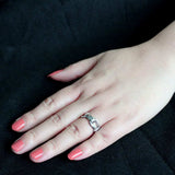 TK3803 - High polished (no plating) Stainless Steel Ring with NoStone in No Stone - Alamode - Flyclothing LLC