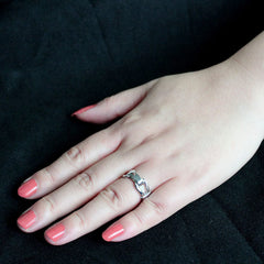 TK3803 - High polished (no plating) Stainless Steel Ring with NoStone in No Stone
