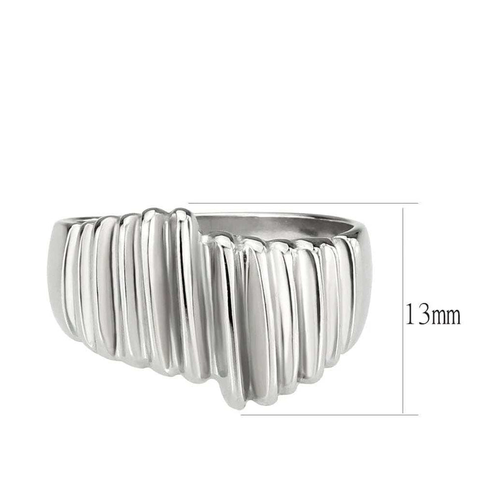 TK3804 - High polished (no plating) Stainless Steel Ring with NoStone in No Stone - Alamode - Flyclothing LLC