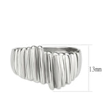 TK3804 - High polished (no plating) Stainless Steel Ring with NoStone in No Stone - Alamode