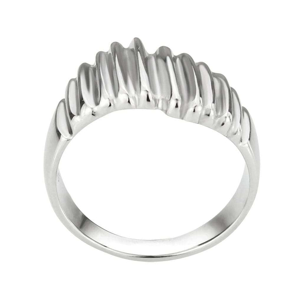 TK3804 - High polished (no plating) Stainless Steel Ring with NoStone in No Stone - Alamode - Flyclothing LLC