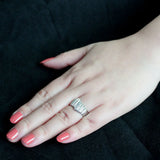 TK3804 - High polished (no plating) Stainless Steel Ring with NoStone in No Stone - Alamode - Flyclothing LLC