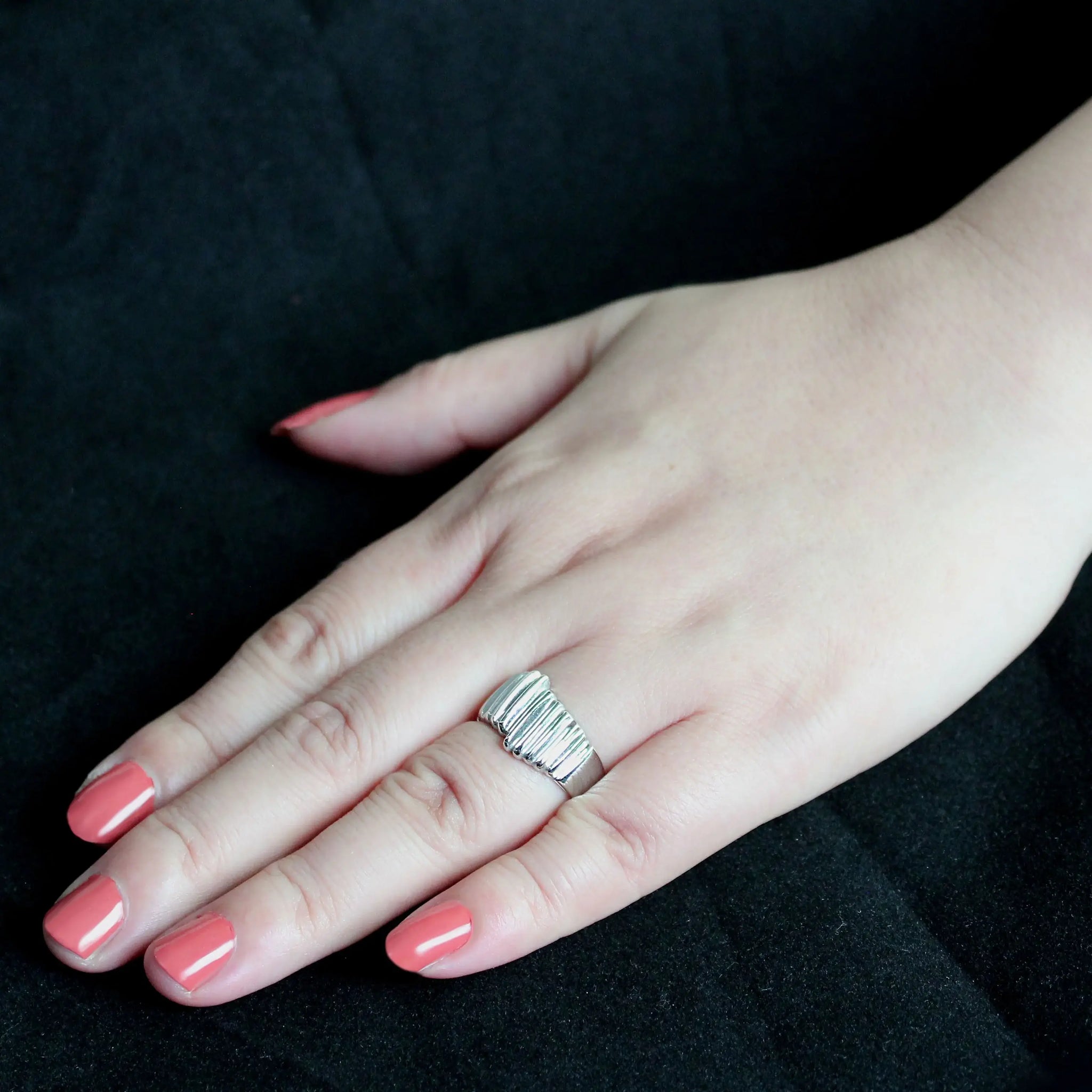 TK3804 - High polished (no plating) Stainless Steel Ring with NoStone in No Stone - Alamode - Flyclothing LLC