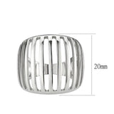 TK3805 - High polished (no plating) Stainless Steel Ring with NoStone in No Stone - Alamode