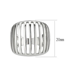 TK3805 - High polished (no plating) Stainless Steel Ring with NoStone in No Stone