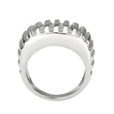 TK3805 - High polished (no plating) Stainless Steel Ring with NoStone in No Stone - Alamode