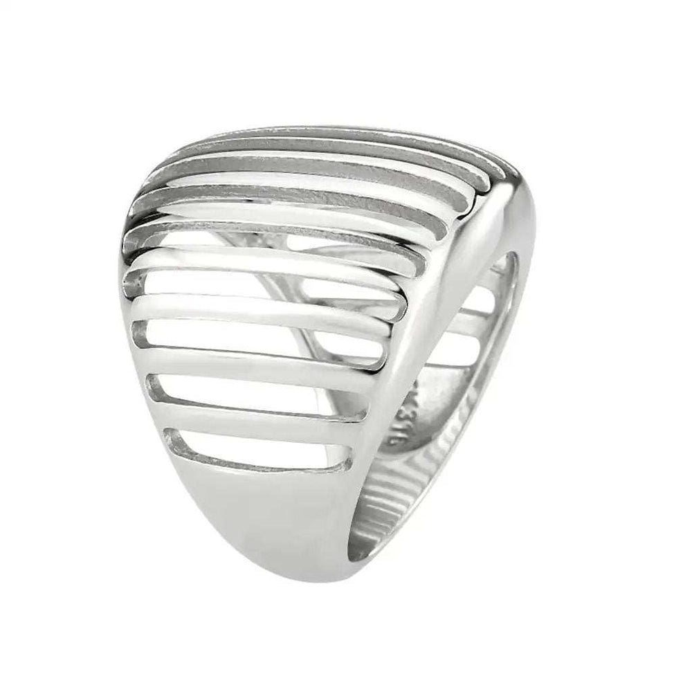 TK3805 - High polished (no plating) Stainless Steel Ring with NoStone in No Stone - Alamode - Flyclothing LLC