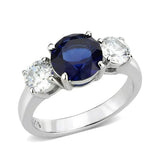 TK3808 - High polished (no plating) Stainless Steel Ring with Synthetic in Montana - Alamode - Flyclothing LLC