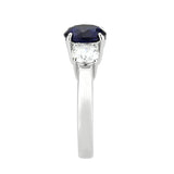 TK3808 - High polished (no plating) Stainless Steel Ring with Synthetic in Montana - Alamode