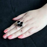 TK3821 - High polished (no plating) Stainless Steel Ring with AAA Grade CZ in Clear - Alamode - Flyclothing LLC