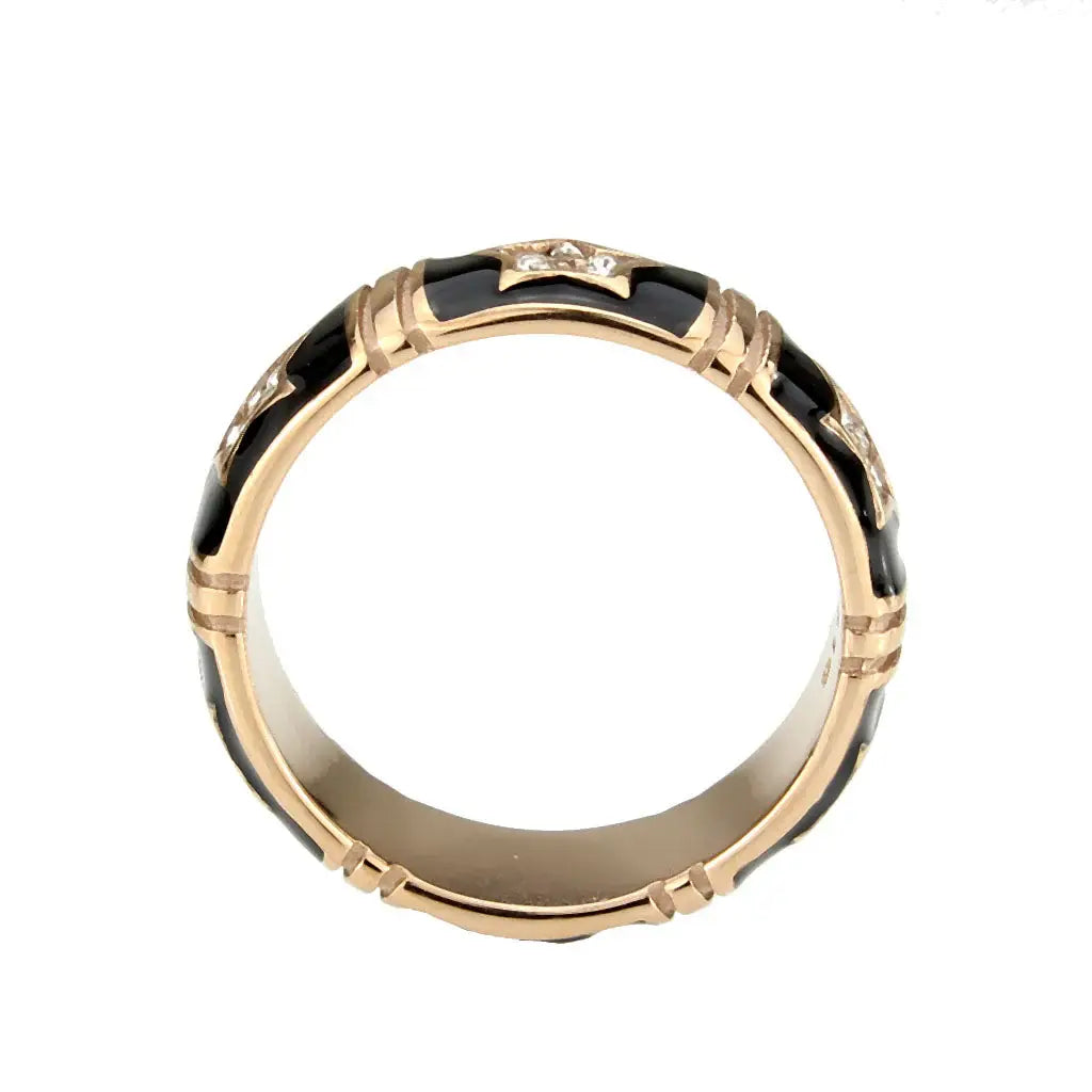 TK3826 - IP Rose Gold(Ion Plating) Stainless Steel Ring with Top Grade Crystal in Clear - Alamode - Flyclothing LLC