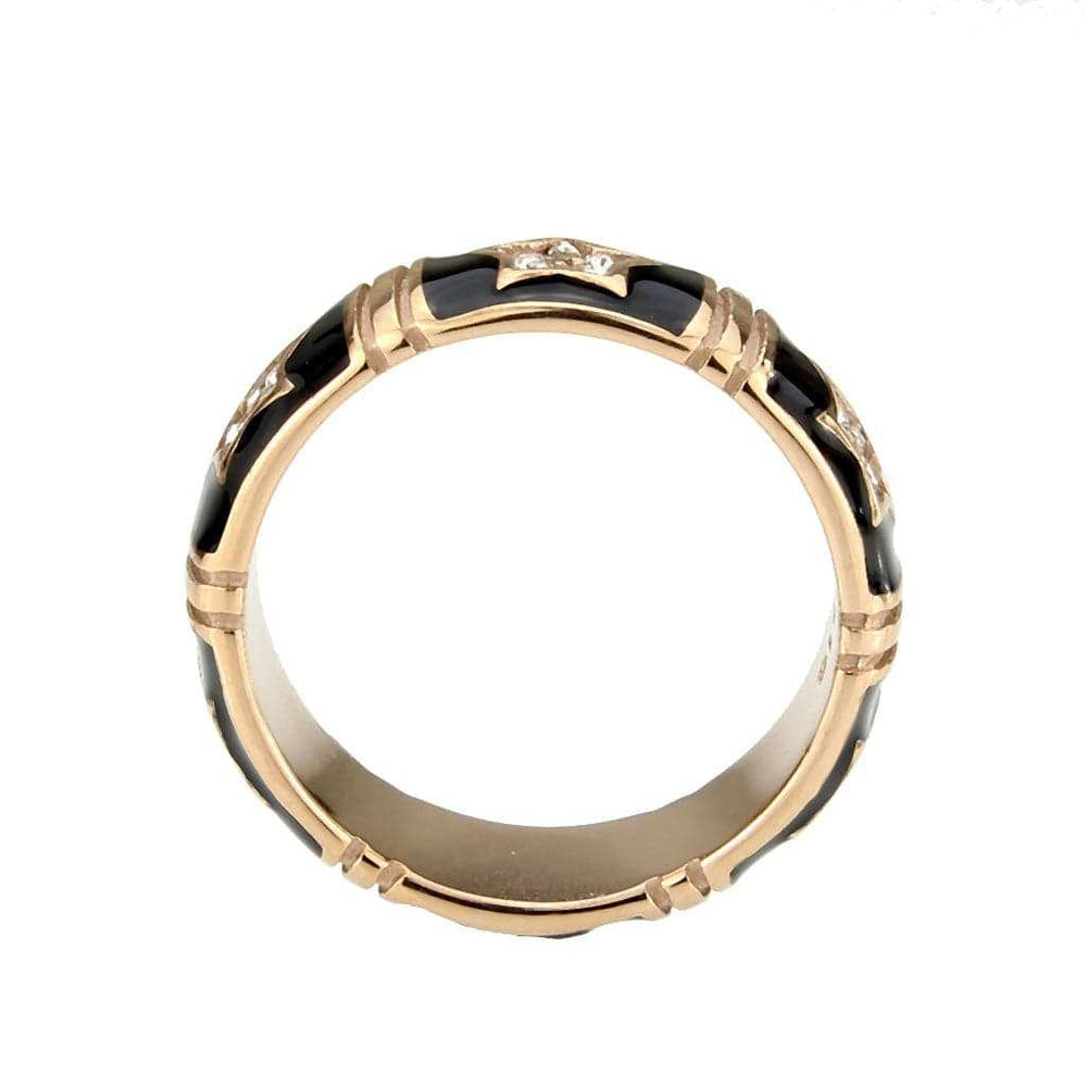 TK3826 - IP Rose Gold(Ion Plating) Stainless Steel Ring with Top Grade Crystal in Clear - Alamode - Flyclothing LLC