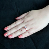 TK3829 - IP Rose Gold(Ion Plating) Stainless Steel Ring with AAA Grade CZ in Clear - Alamode - Flyclothing LLC