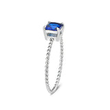High polished (no plating) Stainless Steel Ring with Synthetic in Montana tk3855 - Alamode - Flyclothing LLC