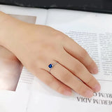 High polished (no plating) Stainless Steel Ring with Synthetic in Montana tk3855 - Alamode - Flyclothing LLC