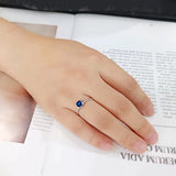 High polished (no plating) Stainless Steel Ring with Synthetic in Montana tk3855