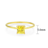 High polished (no plating) Stainless Steel Ring with AAA Grade CZ in Topaz tk3857 - Alamode - Flyclothing LLC