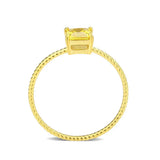 High polished (no plating) Stainless Steel Ring with AAA Grade CZ in Topaz tk3857 - Alamode - Flyclothing LLC