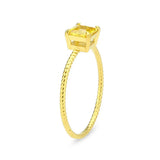 High polished (no plating) Stainless Steel Ring with AAA Grade CZ in Topaz tk3857 - Alamode - Flyclothing LLC