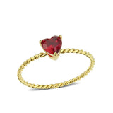 IP Gold(Ion Plating) Stainless Steel Ring with Synthetic in Siam tk3858 - Alamode - Flyclothing LLC