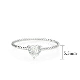 IP Gold(Ion Plating) Stainless Steel Ring with AAA Grade CZ in Clear tk3859 - Alamode - Flyclothing LLC