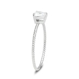 IP Gold(Ion Plating) Stainless Steel Ring with AAA Grade CZ in Clear tk3859