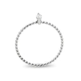 High polished (no plating) Stainless Steel Ring with AAA Grade CZ in Clear tk3860 - Alamode - Flyclothing LLC