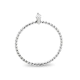 High polished (no plating) Stainless Steel Ring with AAA Grade CZ in Clear tk3860