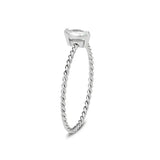 High polished (no plating) Stainless Steel Ring with AAA Grade CZ in Clear tk3860 - Alamode - Flyclothing LLC