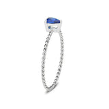High polished (no plating) Stainless Steel Ring with Synthetic in Montana tk3862 - Alamode - Flyclothing LLC