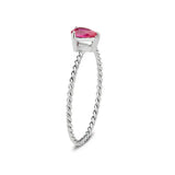High polished (no plating) Stainless Steel Ring with AAA Grade CZ in Ruby tk3863 - Alamode - Flyclothing LLC