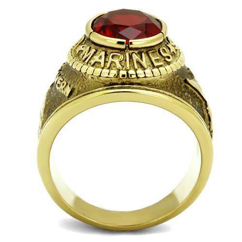 TK414703G - IP Gold(Ion Plating) Stainless Steel Ring with Synthetic Synthetic Glass in Siam - Alamode - Flyclothing LLC